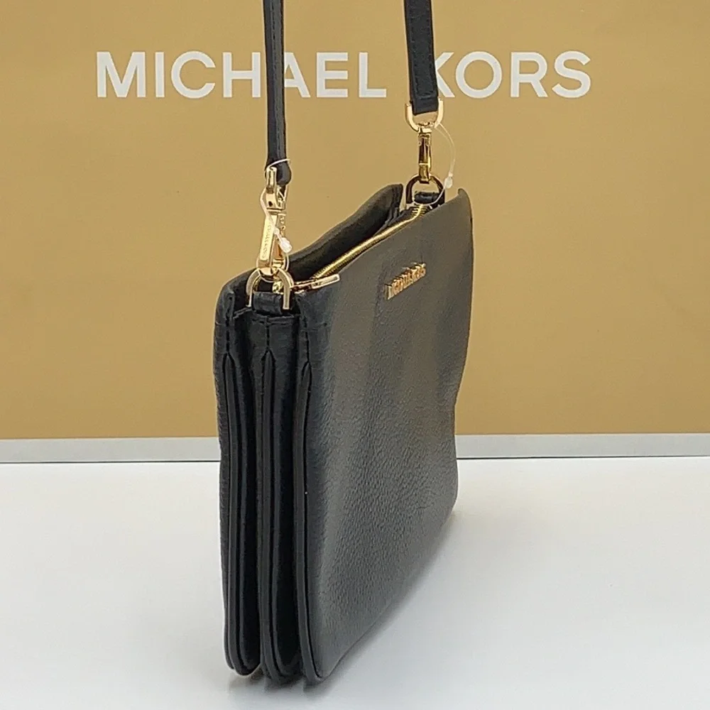 MICHAEL KORS LARGE TRIPLE XBODY BAG BLACK COLOR